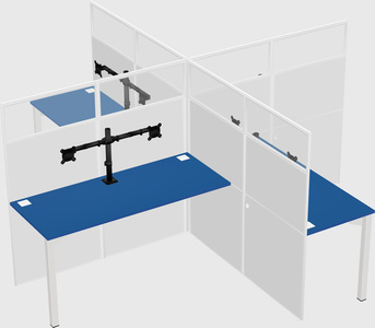 Quad office cubicles