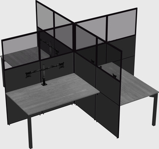 Quad office cubicles