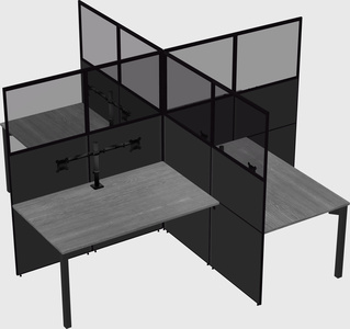 Quad office cubicles