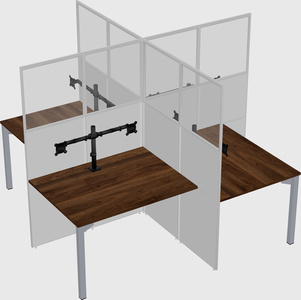 Quad office cubicles