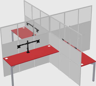 Quad office cubicles