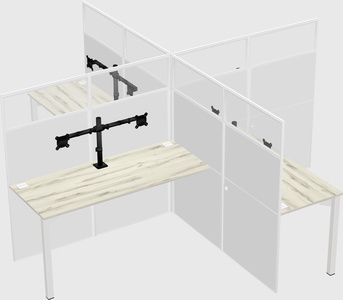 Quad office cubicles