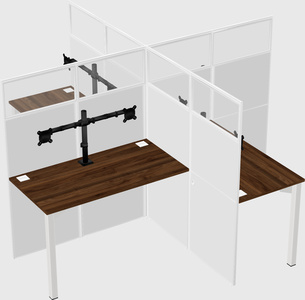 Quad office cubicles