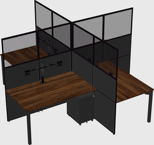 Quad office cubicles