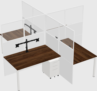 Quad office cubicles