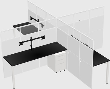 Quad office cubicles