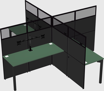 Quad office cubicles