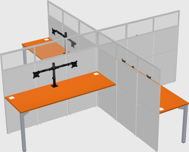 Quad office cubicles