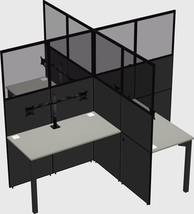 Quad office cubicles