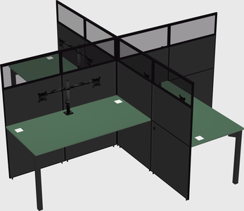 Quad office cubicles