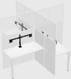 Quad office cubicles