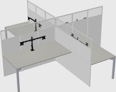 Quad office cubicles