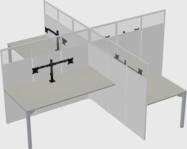 Quad office cubicles