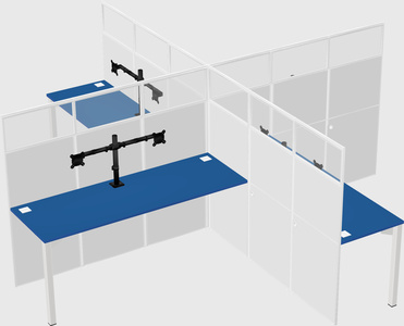 Quad office cubicles