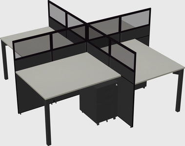 Quad office cubicles