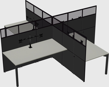 Quad office cubicles