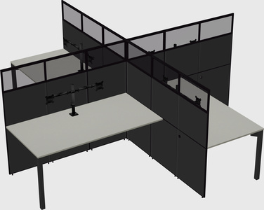 Quad office cubicles