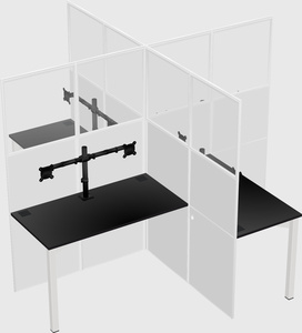 Quad office cubicles