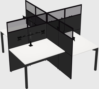 Quad office cubicles