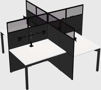 Quad office cubicles