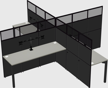 Quad office cubicles
