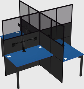 Quad office cubicles