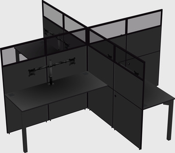 Quad office cubicles