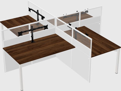 Quad office cubicles