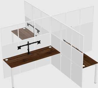 Quad office cubicles