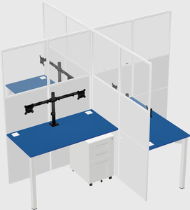 Quad office cubicles