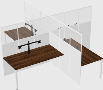 Quad office cubicles