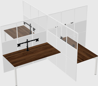 Quad office cubicles