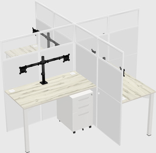 Quad office cubicles
