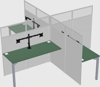 Quad office cubicles