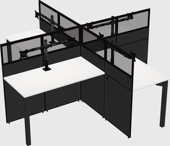 Quad office cubicles