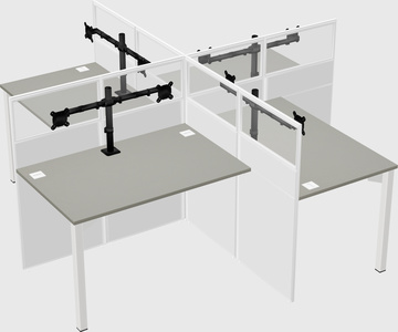 Quad office cubicles
