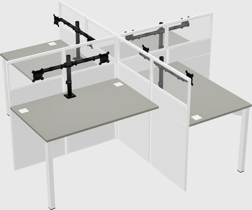 Quad office cubicles