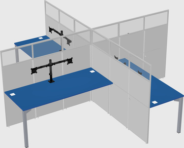 Quad office cubicles