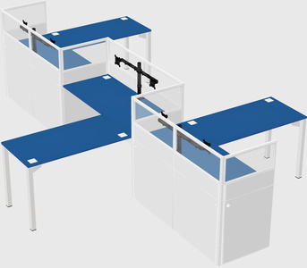 L-shape cubicles