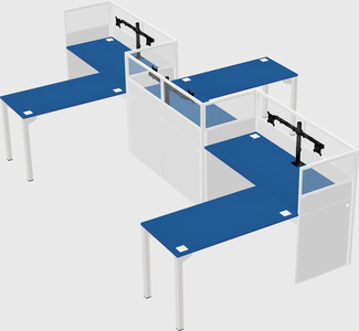 L-shape cubicles