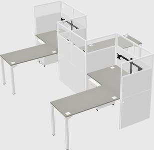 L-shape cubicles