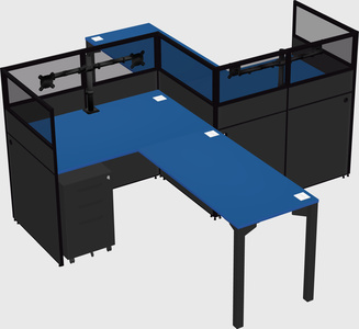 L-shape cubicles