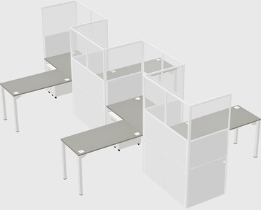 L-shape cubicles