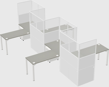 L-shape cubicles