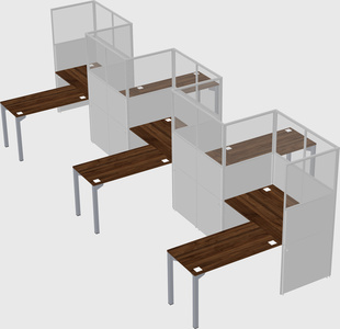 L-shape cubicles