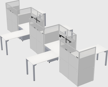 L-shape cubicles