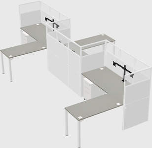 L-shape cubicles