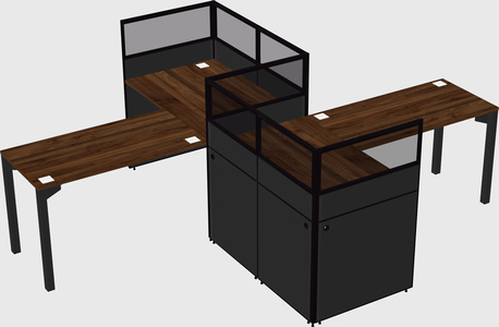 L-shape cubicles