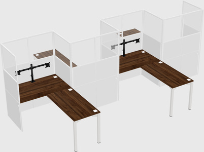 L-shape cubicles