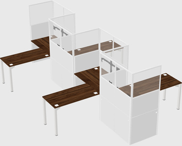L-shape cubicles